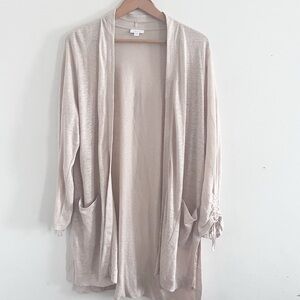 J.Jill 100% linen long cardigan
